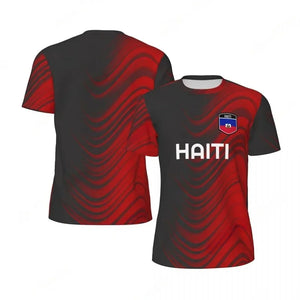 Haiti Flag Football T-Shirt for Men