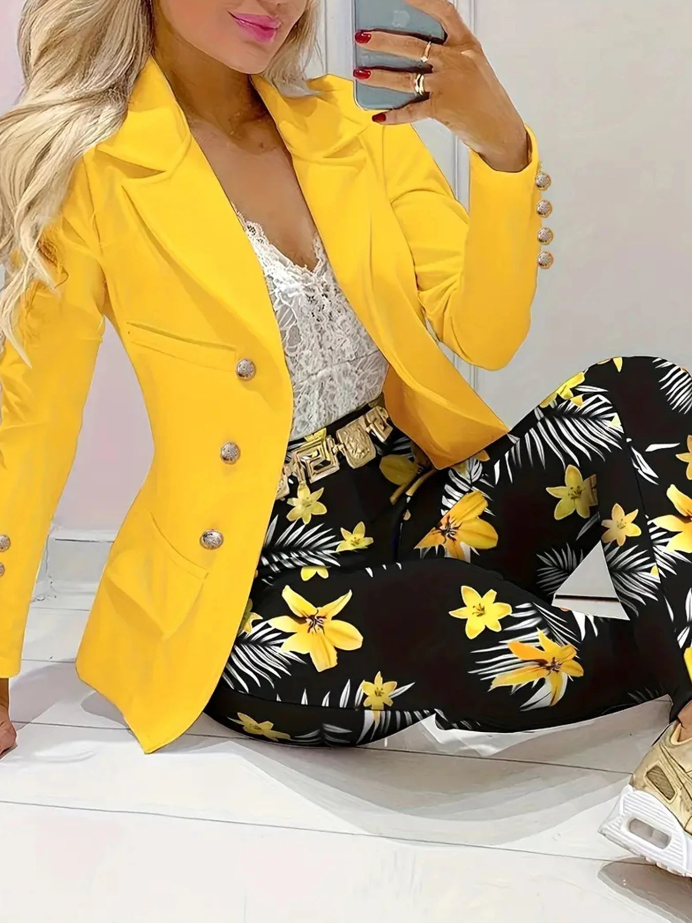 Women's Business and Leisure Two-Piece Suit Set