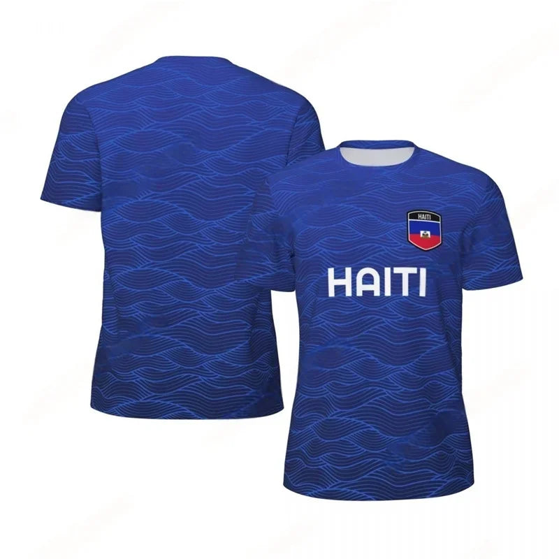 Haiti Flag Football T-Shirt for Men