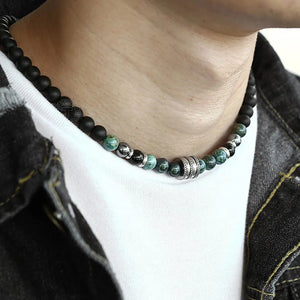Natural Tiger Eyes Stone Bead Necklace