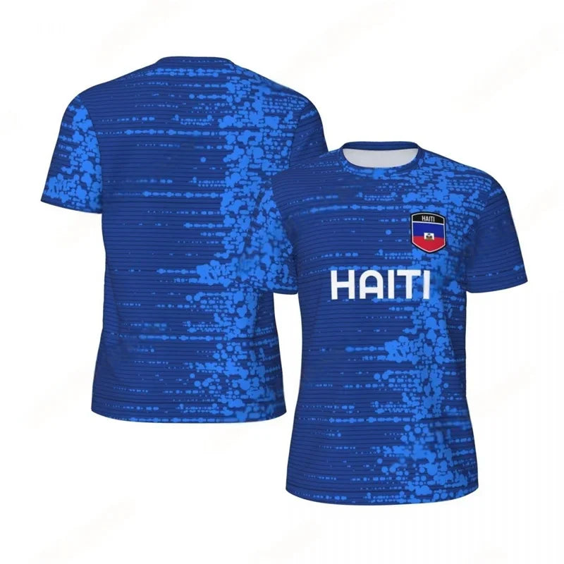 Haiti Flag Football T-Shirt for Men