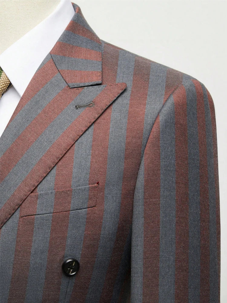 Men's Jacquard 2 Piece Suits Slim Wedding Casual Business