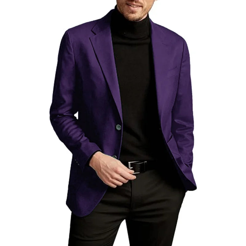 Men's Jacket with Lining Single Breasted Coat