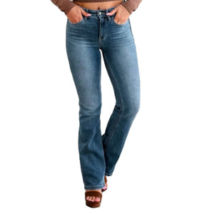 Women High Waisted Flare Jeans Classic Fit Stretchy
