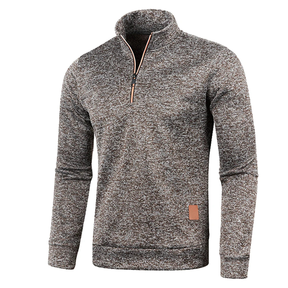 Men Sweat Outdoor Turtleneck Coats Solid Sports Clothing