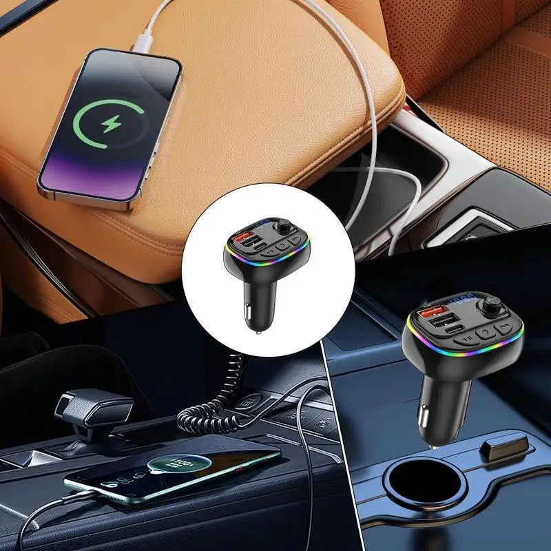 Car Charger For Phones Wireless Fast Charging Portable Music Player