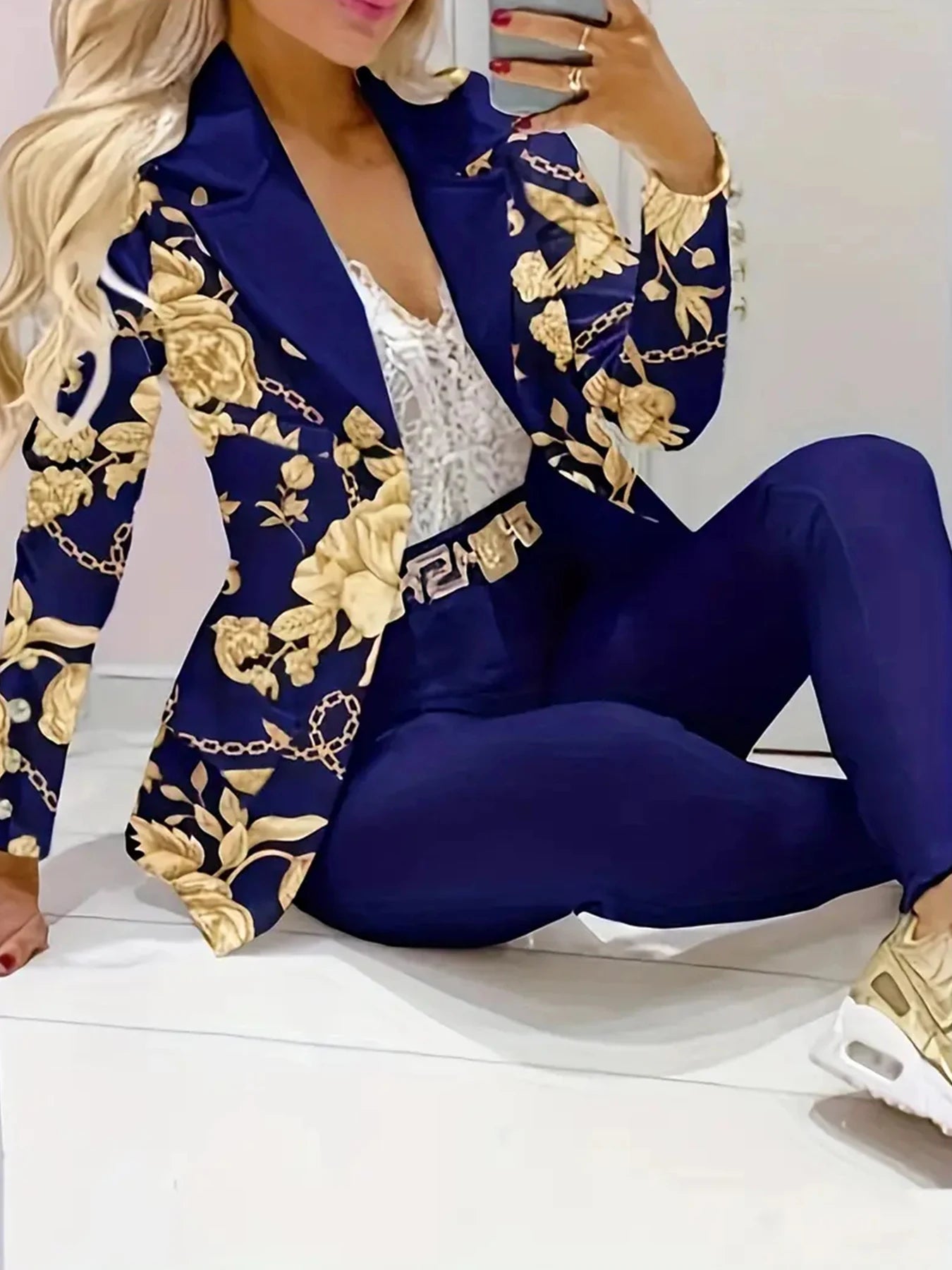 Women's Business and Leisure Two-Piece Suit Set