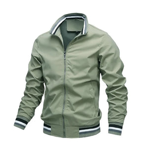 Men's Stand Collar Casual Zipper Jacket Outdoor Sports