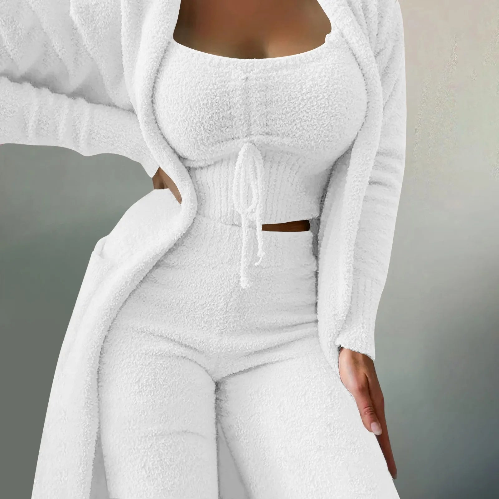 Women Fleece 3 Pc Teddy Loungewear