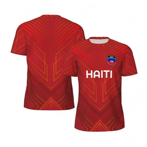 Haiti Flag Football T-Shirt for Men