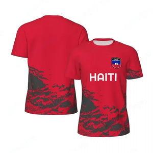 Haiti Flag Football T-Shirt for Men