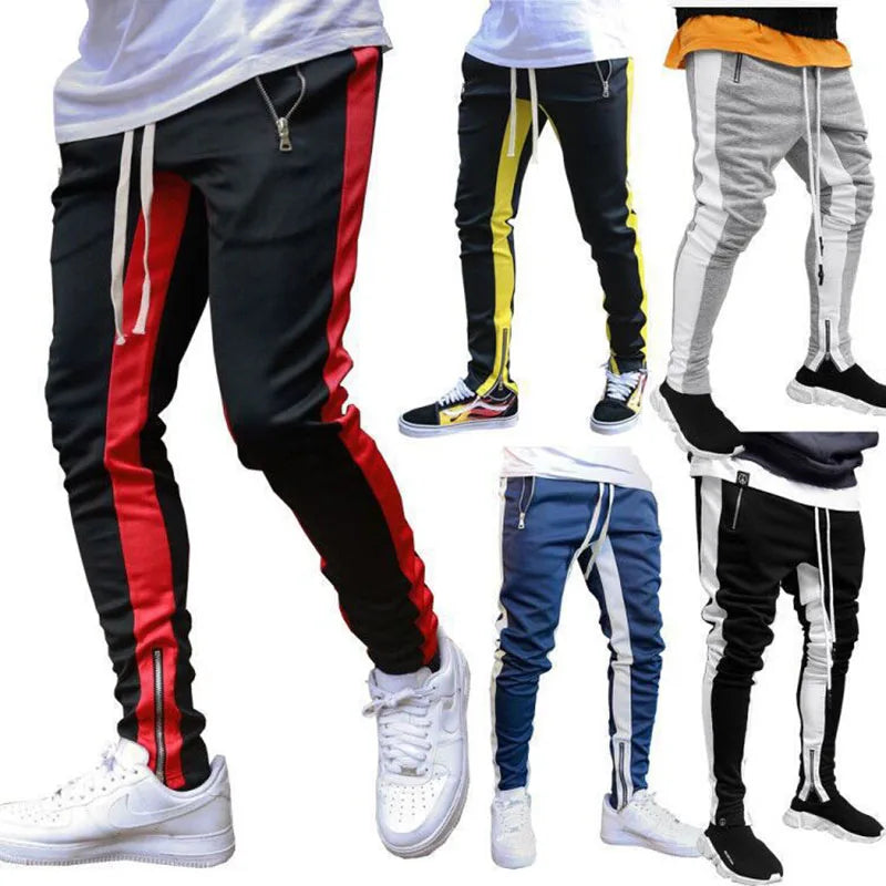 Casual Pants Low Feet Zip Pocket Cotton