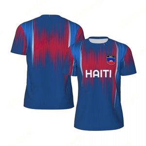 Haiti Flag Football T-Shirt for Men