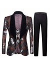 Men Suits Slim Fit 3 Piece One Button