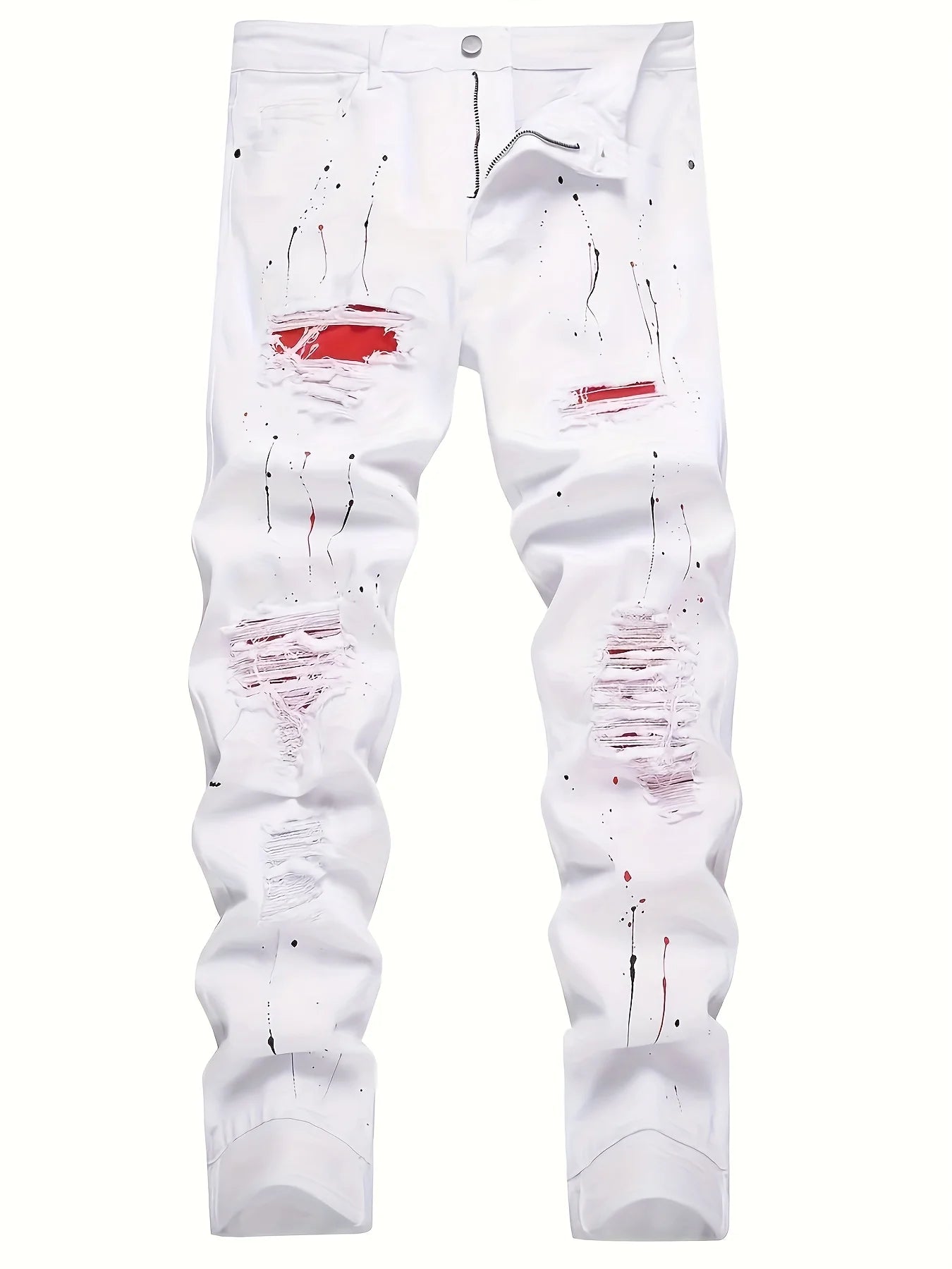 Men Jeans Elastic Jeans Pants