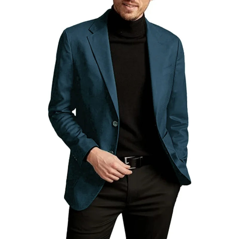 Men's Jacket with Lining Single Breasted Coat