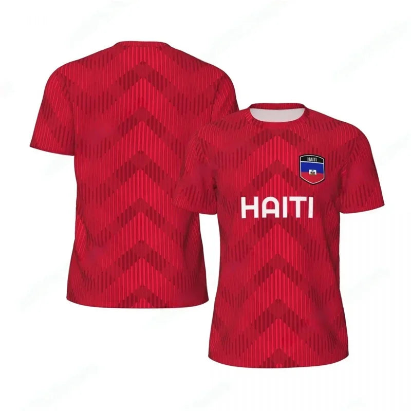 Haiti Flag Football T-Shirt for Men