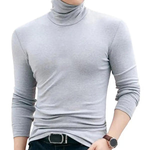 Men Turtleneck Top Long Sleeve Base Shirt
