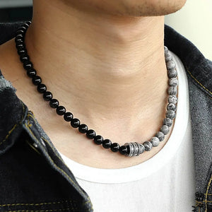 Natural Tiger Eyes Stone Bead Necklace