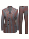 Men's Jacquard 2 Piece Suits Slim Wedding Casual Business