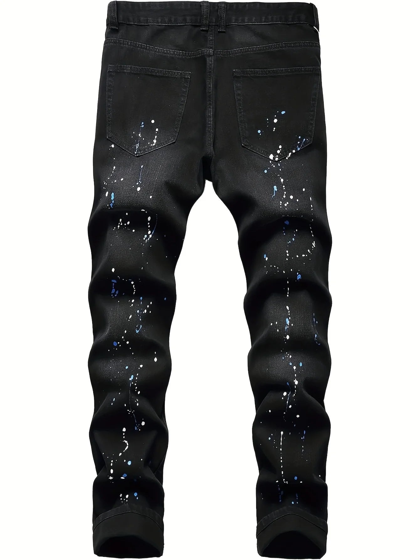 Men Jeans Elastic Jeans Pants