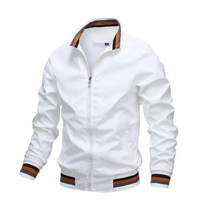 Men's Stand Collar Casual Zipper Jacket Outdoor Sports
