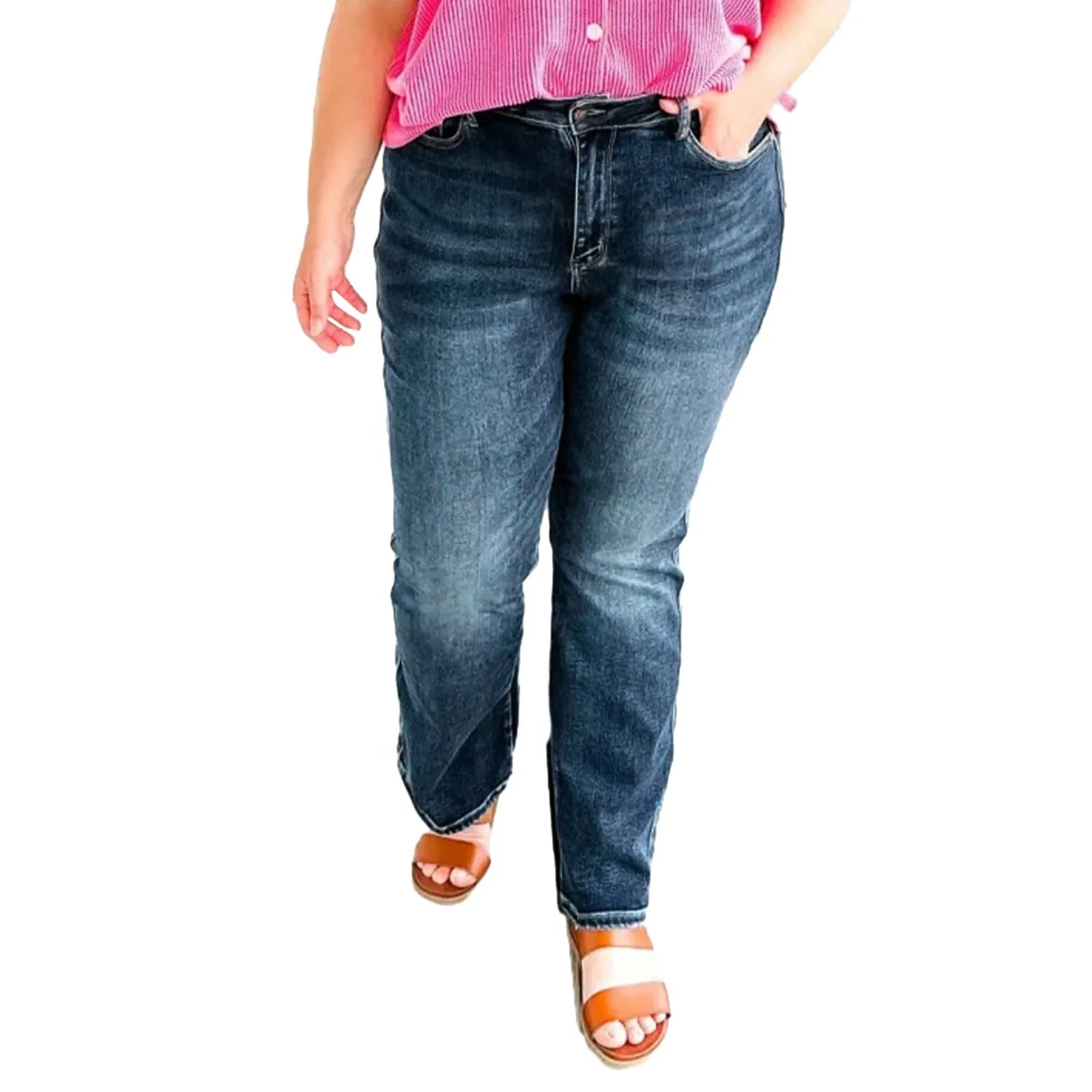 Women High Waisted Flare Jeans Classic Fit Stretchy
