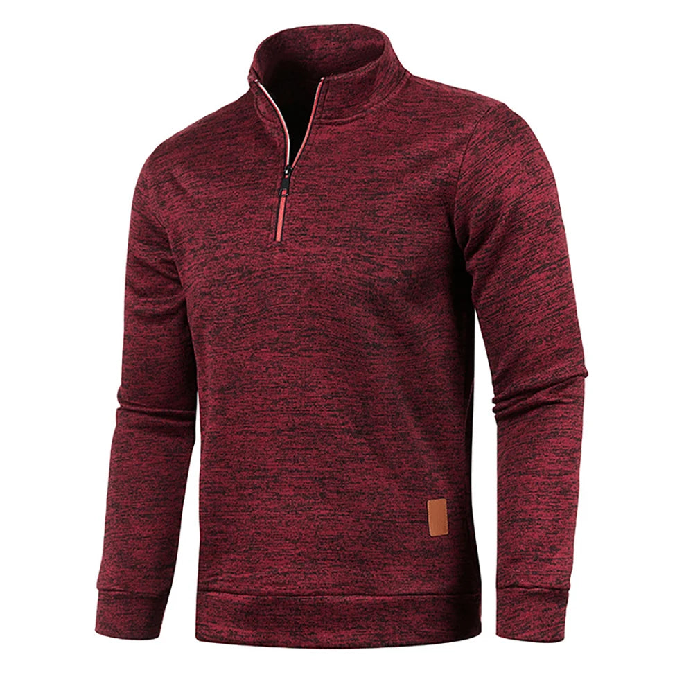 Men Sweat Outdoor Turtleneck Coats Solid Sports Clothing