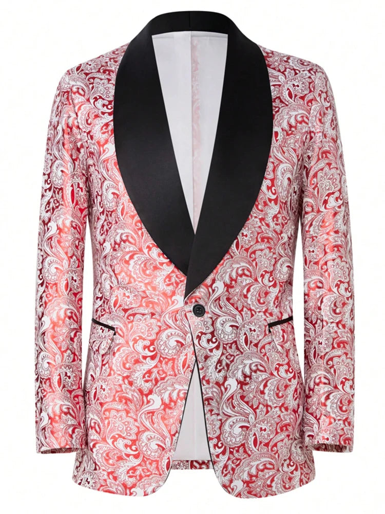 Men's Floral Tuxedo Jacket Paisley