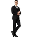 Men Suit Set Lapel Formal Stylish Buttons Pockets