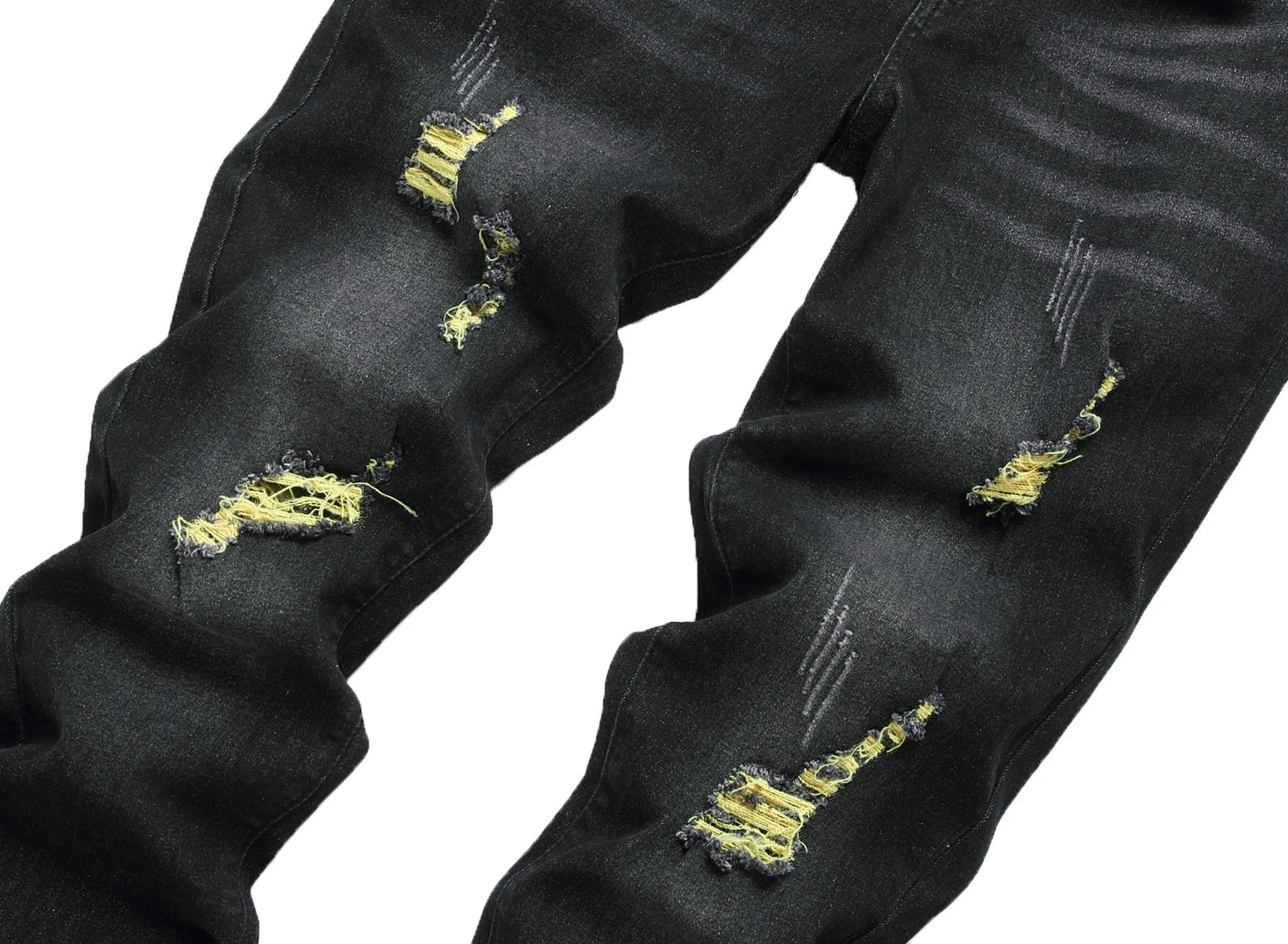 Men's Black Jeans Elastic For Casual Outings