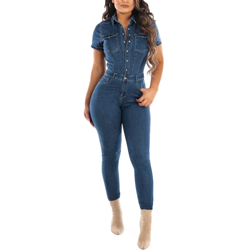 Women Jeans Button Tight Fit