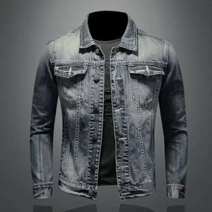 Korean Popular Clothes Men Jean Coats