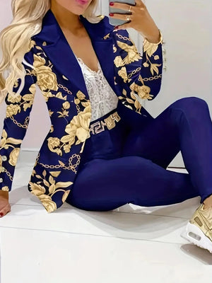 Women's Business and Leisure Two-Piece Suit Set