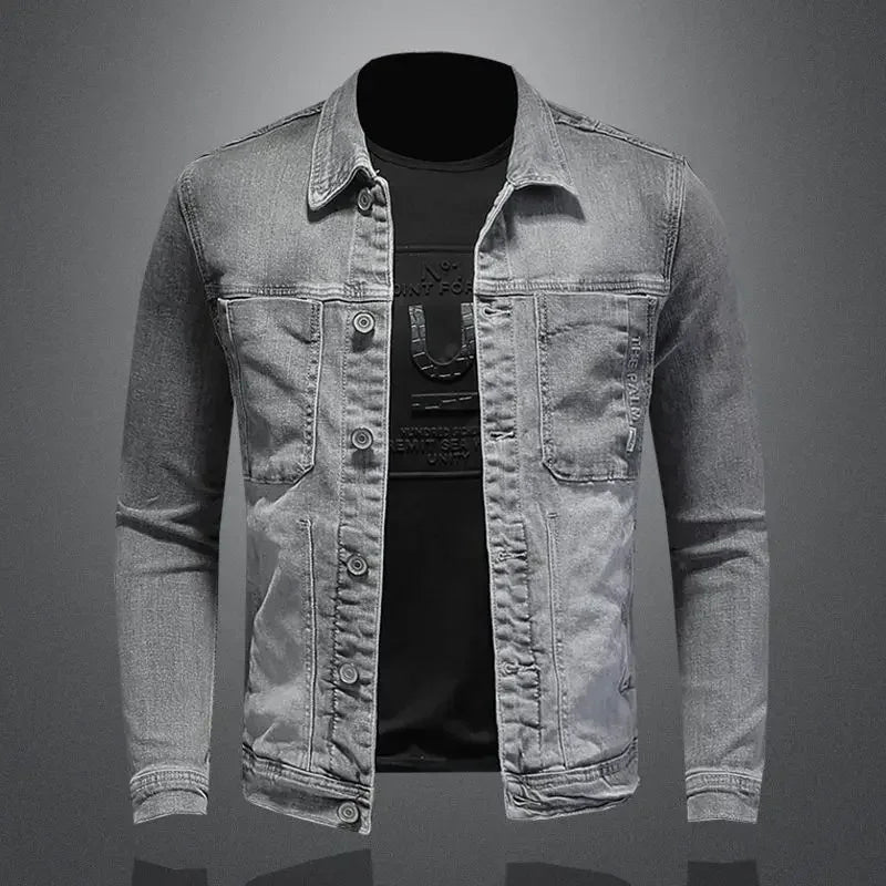 Korean Popular Clothes Men Jean Coats