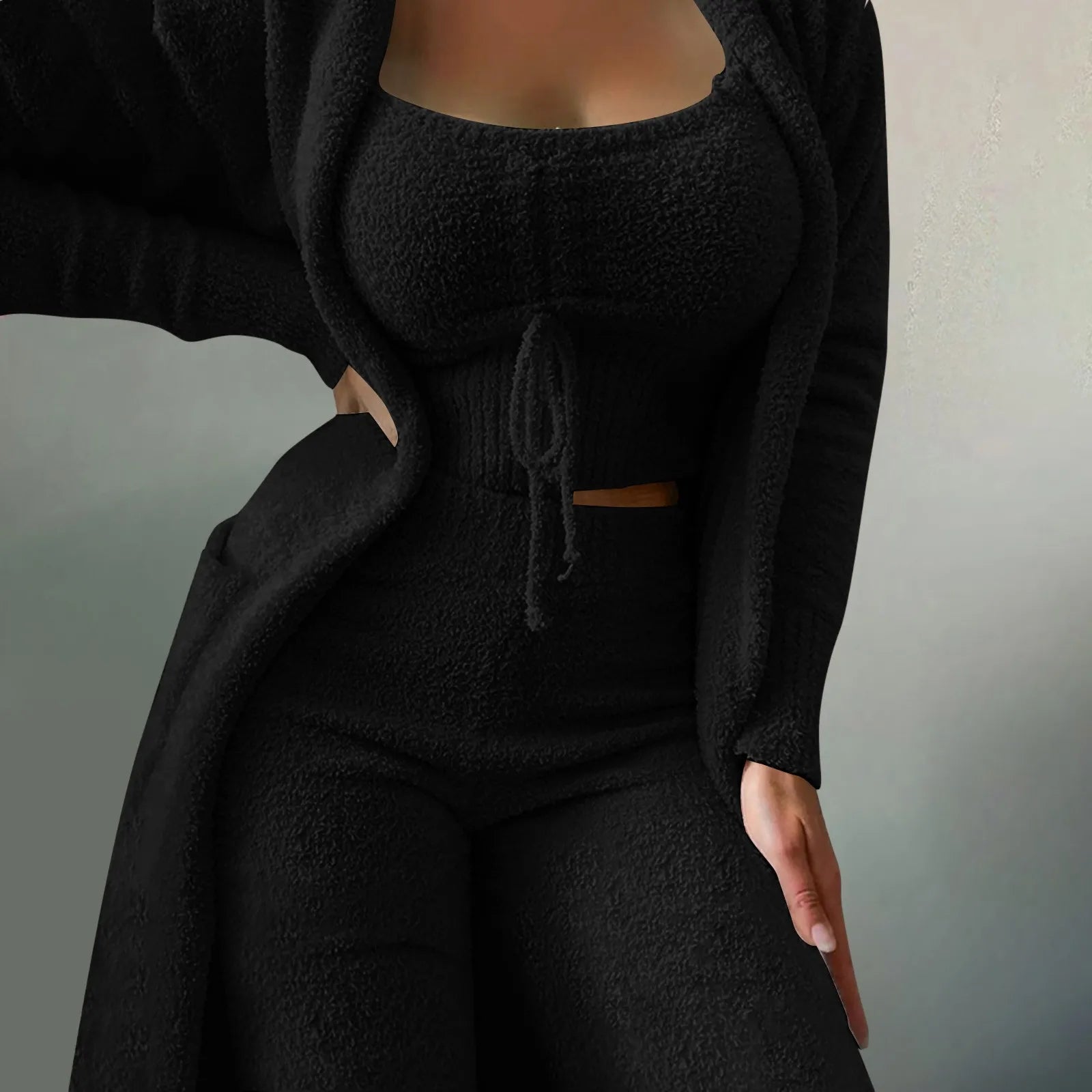 Women Fleece 3 Pc Teddy Loungewear