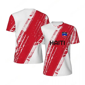 Haiti Flag Football T-Shirt for Men