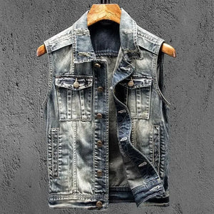 Korean Popular Clothes Men Jean Coats