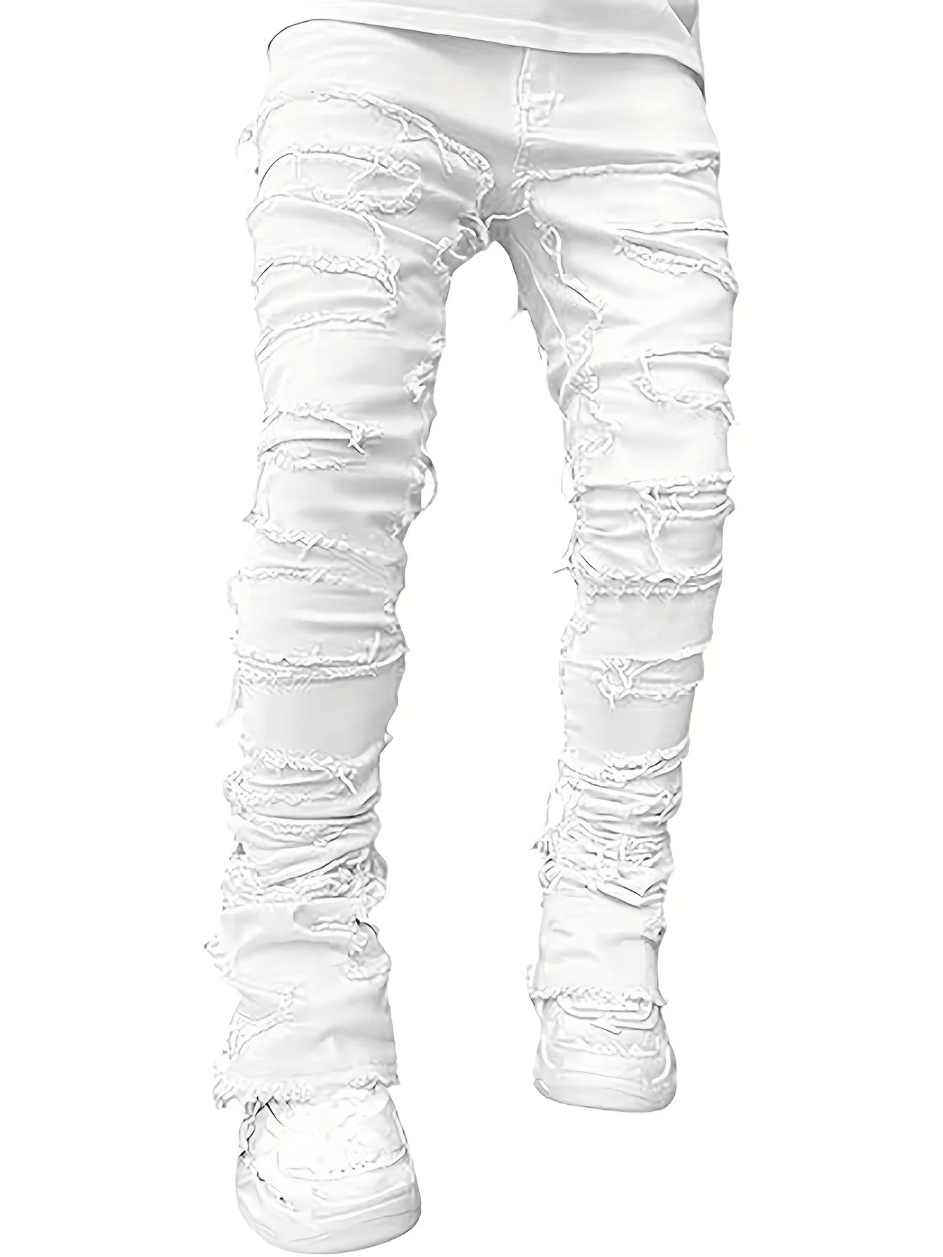 Y2k Hip-Hop Style Fringed Jeans
