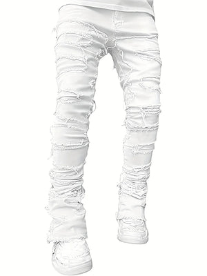 Y2k Hip-Hop Style Fringed Jeans