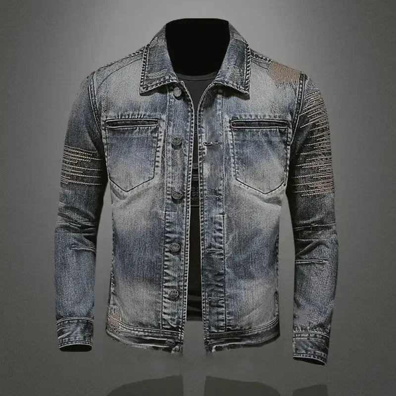Korean Popular Clothes Men Jean Coats
