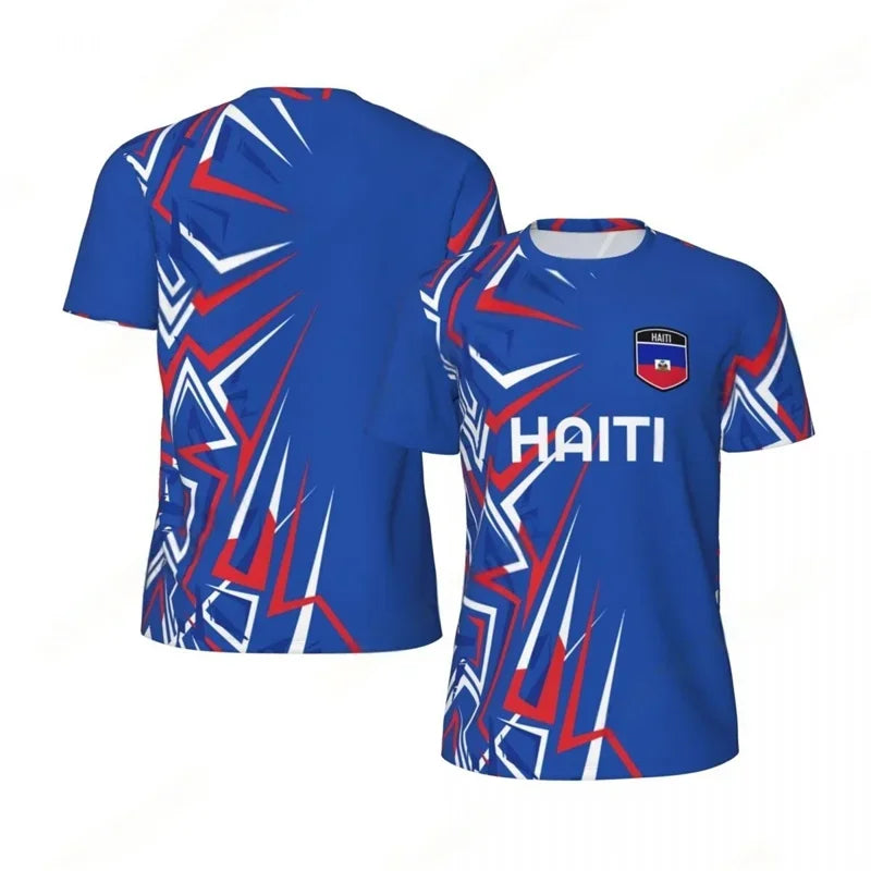Haiti Flag Football T-Shirt for Men