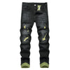 Men's Black Jeans Elastic For Casual Outings