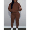 Long Sleeve Two-Piece Hoodie Pants Set with Pockets