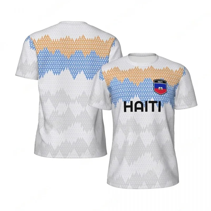 Haiti Flag Football T-Shirt for Men