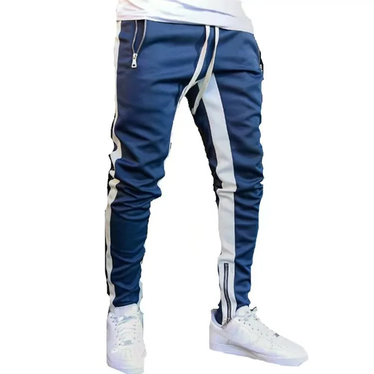 Casual Pants Low Feet Zip Pocket Cotton