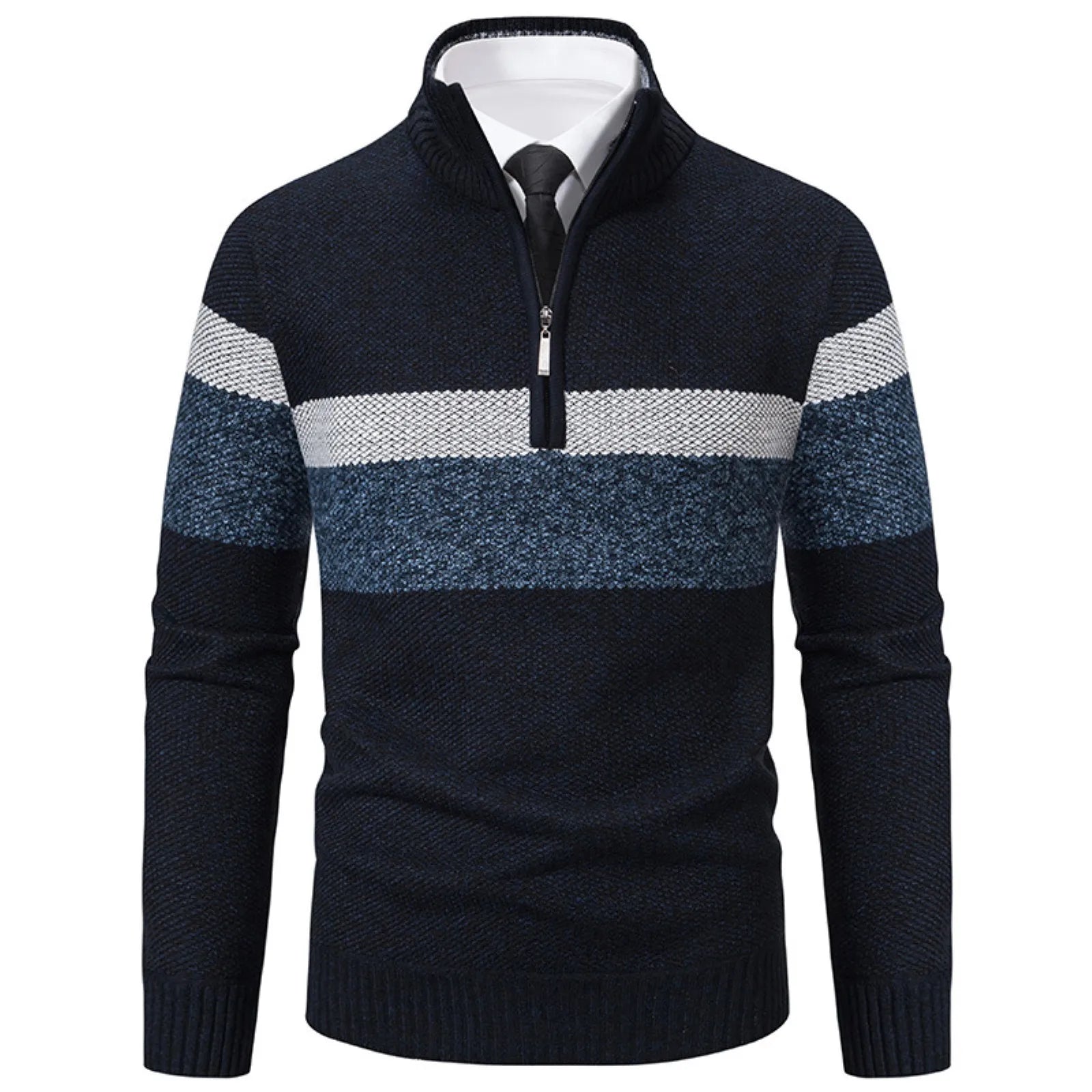 Fashion Light Weight Sweaters For Men Autumn Winter Half Zipper