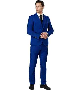 Men Suit Set Lapel Formal Stylish Buttons Pockets