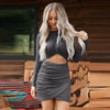 Chic Turtleneck Hip Skirt